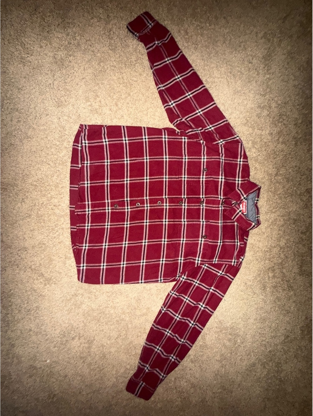 Wrangler Premium Quality Red Plaid Button-Up Shirt